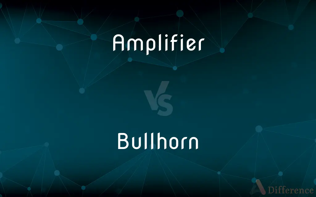 Amplifier vs. Bullhorn — What's the Difference?