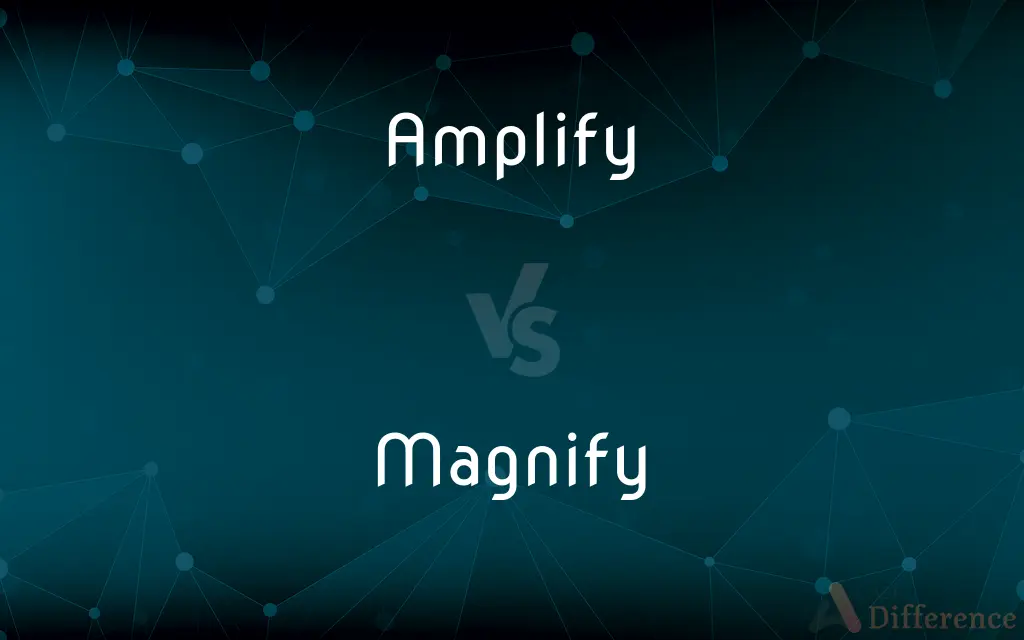 Amplify vs. Magnify — What's the Difference?