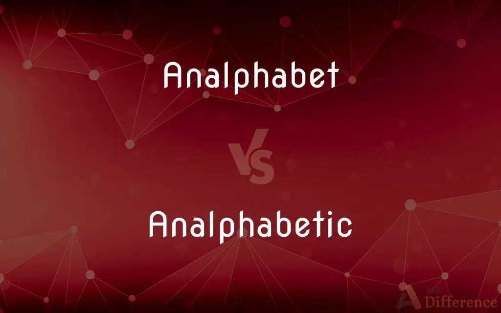 Analphabet vs. Analphabetic — What's the Difference?