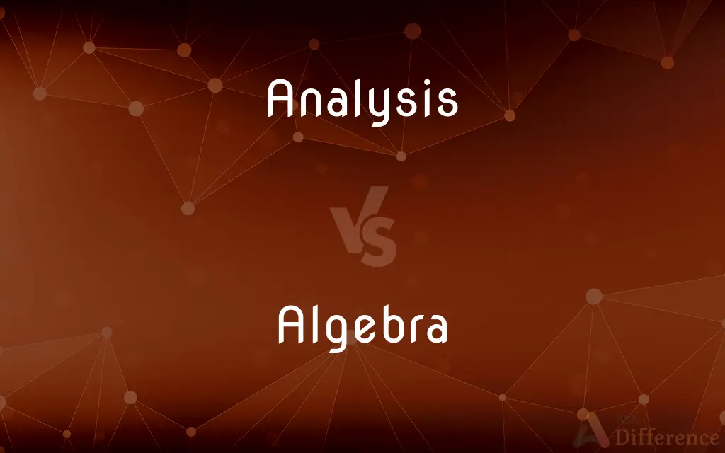 Analysis vs. Algebra — What's the Difference?