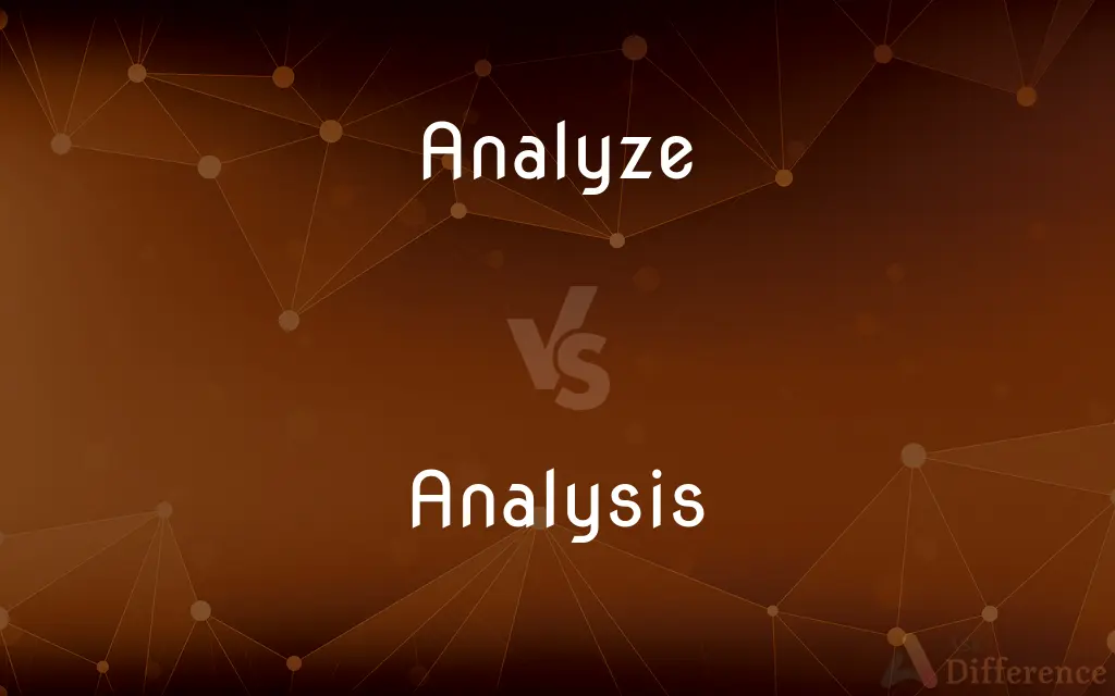 Analyze vs. Analysis — What's the Difference?