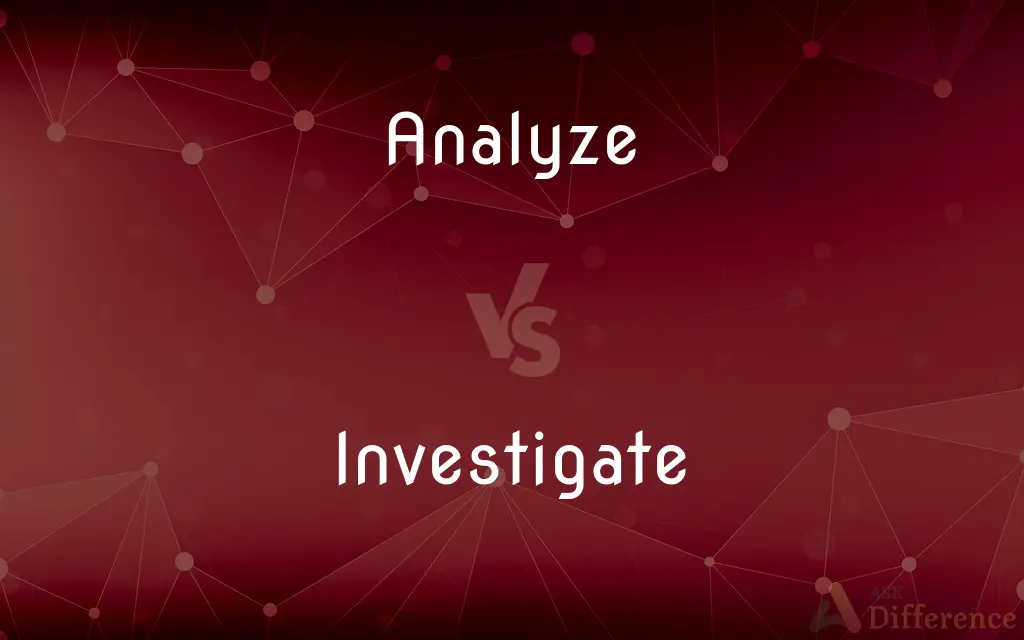 Analyze vs. Investigate — What's the Difference?