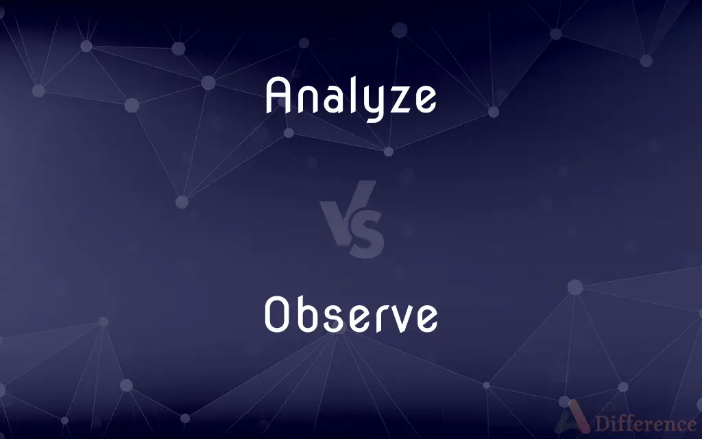 Analyze vs. Observe — What's the Difference?