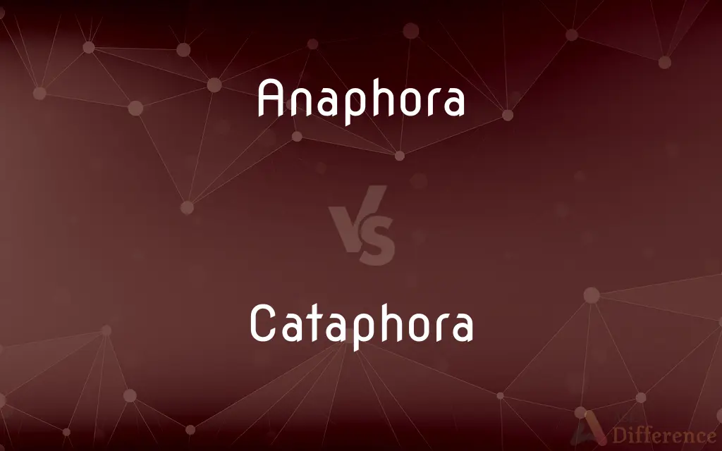 Anaphora vs. Cataphora — What's the Difference?