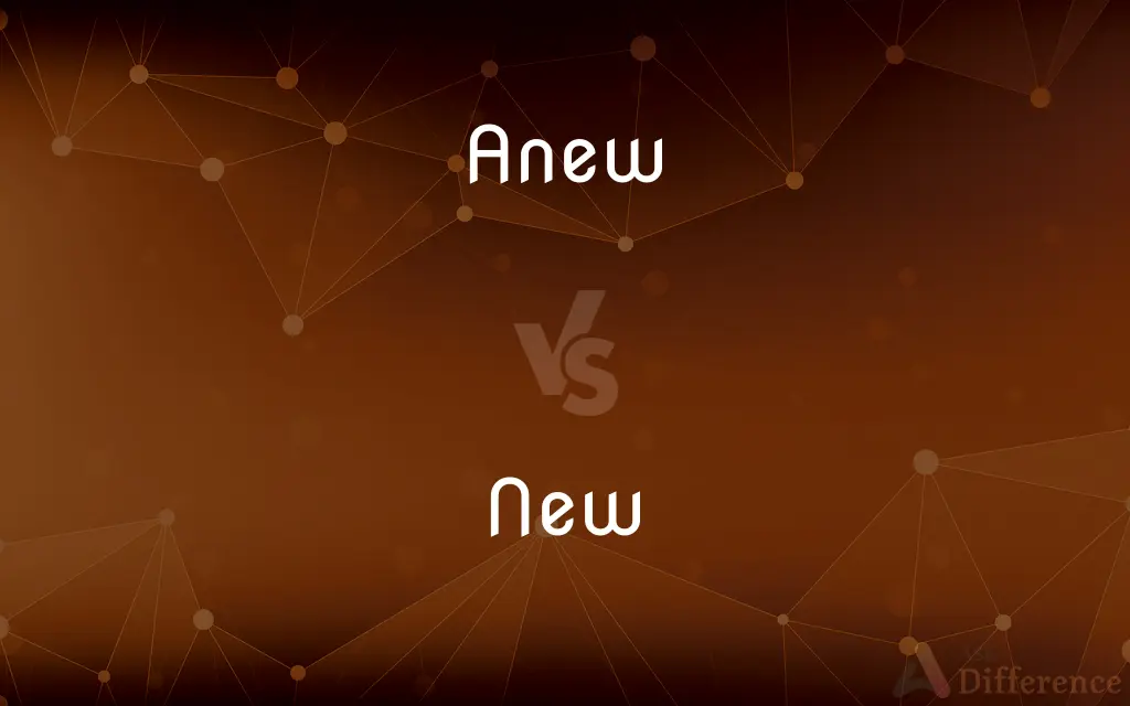 Anew vs. New — What's the Difference?