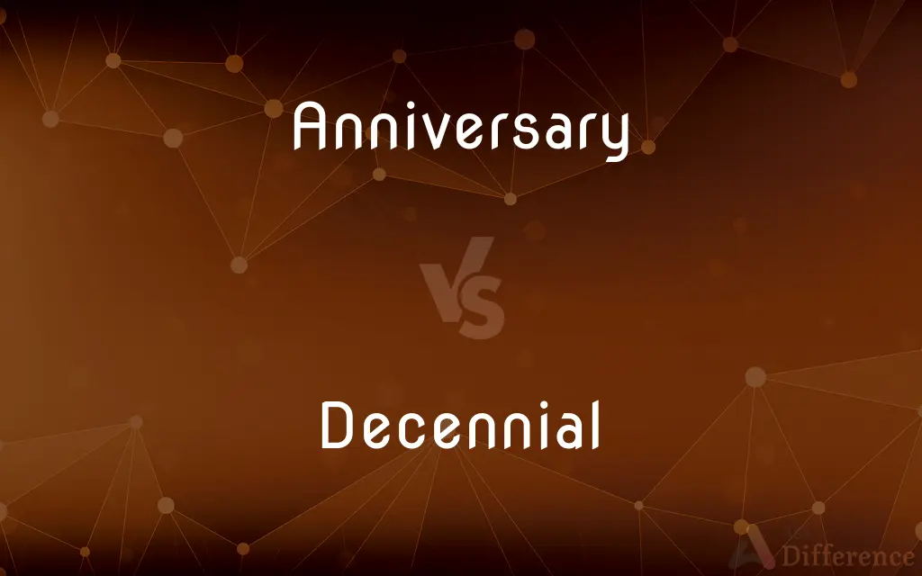 Anniversary vs. Decennial — What's the Difference?