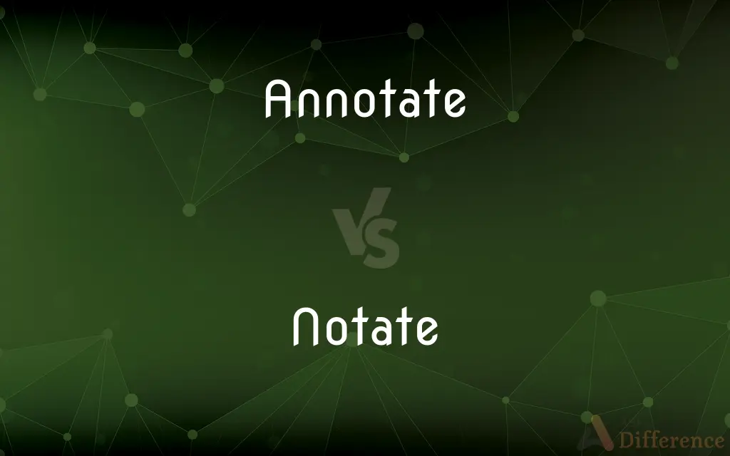 Annotate vs. Notate — What's the Difference?