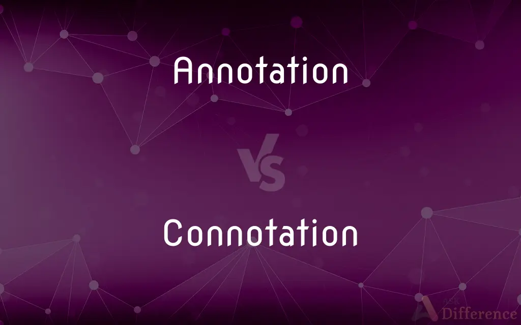 Annotation vs. Connotation — What's the Difference?