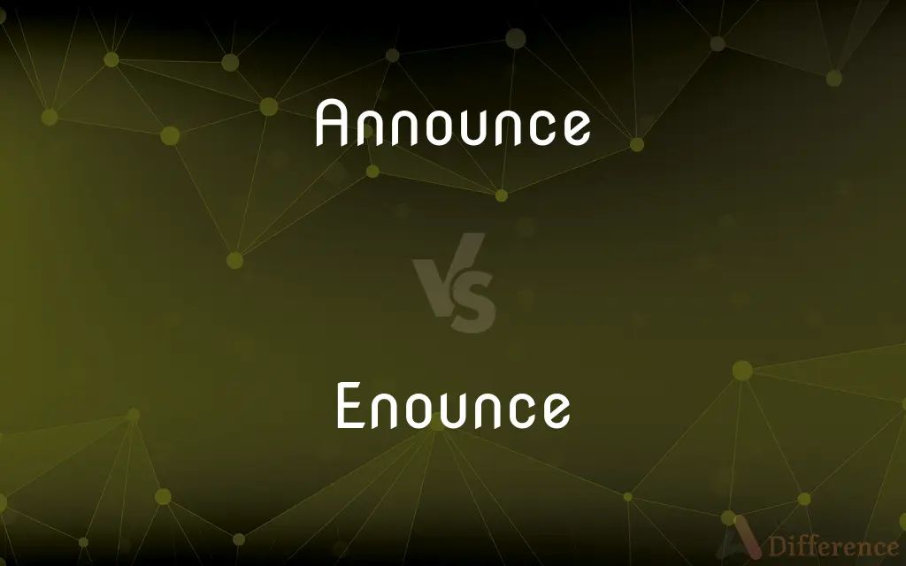 Announce vs. Enounce — What's the Difference?