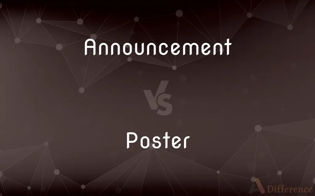 Announcement vs. Poster — What's the Difference?