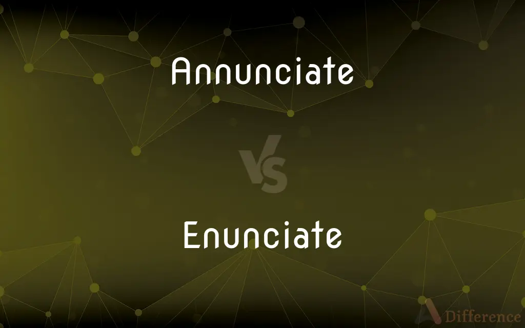 Annunciate vs. Enunciate — What's the Difference?