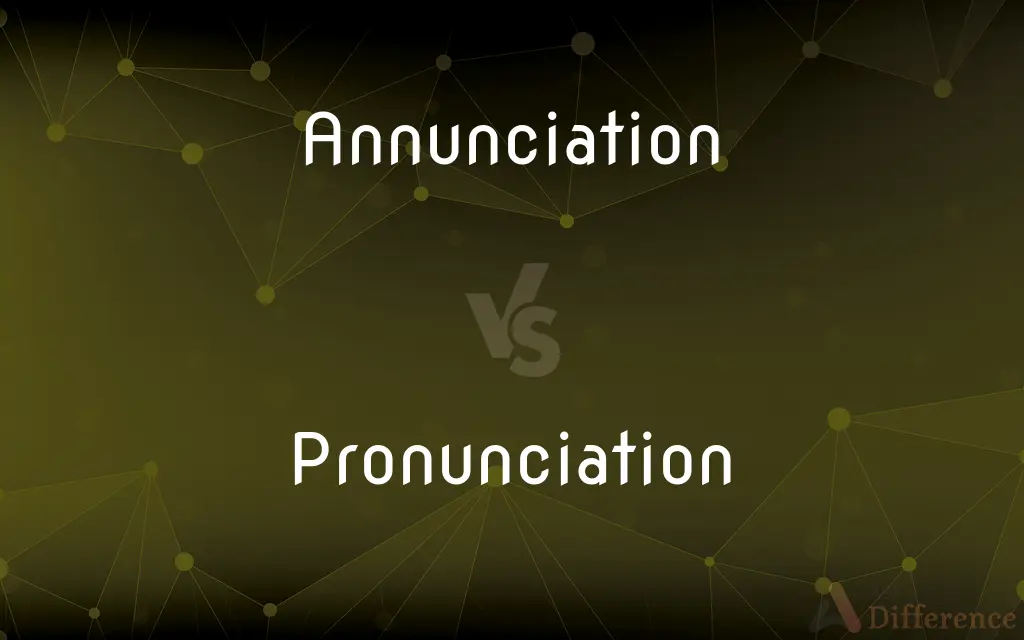 Annunciation vs. Pronunciation — What's the Difference?