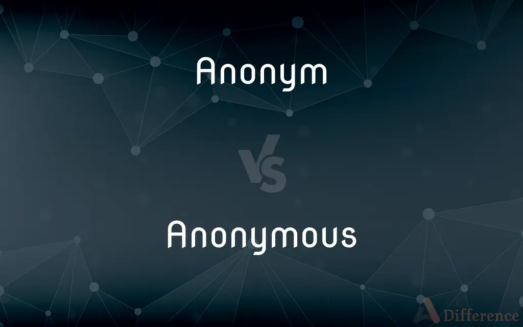 Anonym vs. Anonymous — What's the Difference?