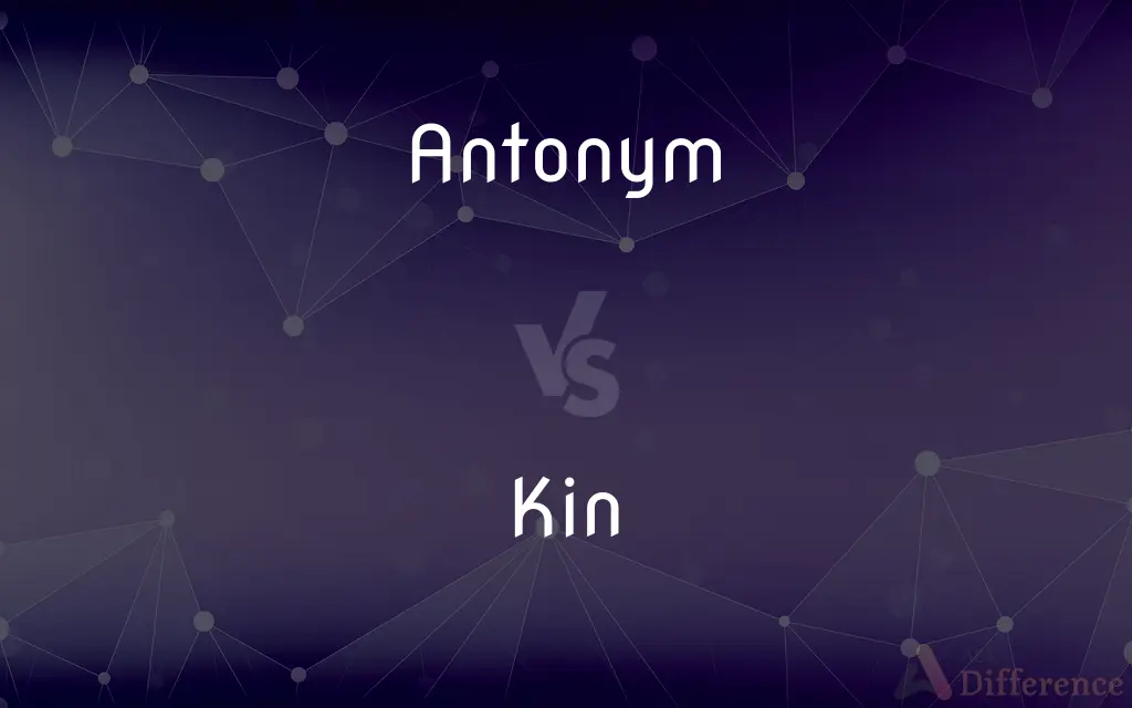 Antonym vs. Kin — What's the Difference?