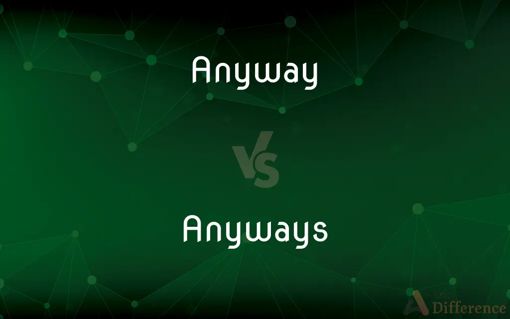 Anyway vs. Anyways — What's the Difference?