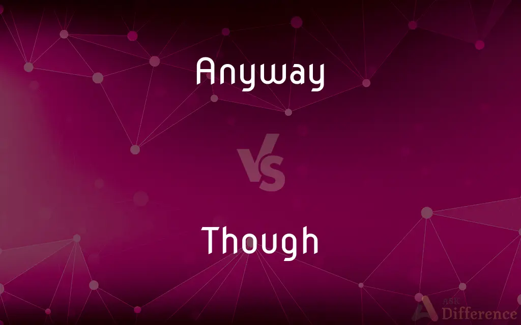 Anyway vs. Though — What's the Difference?