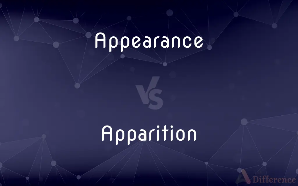 Appearance vs. Apparition — What's the Difference?