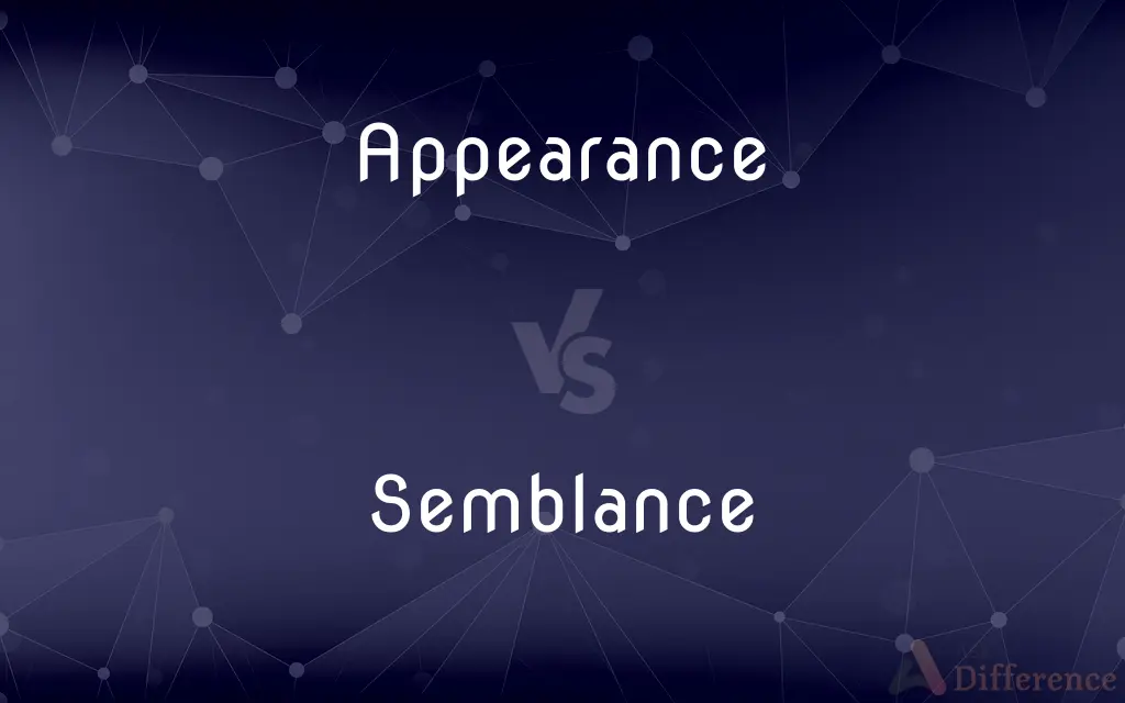 Appearance vs. Semblance — What's the Difference?