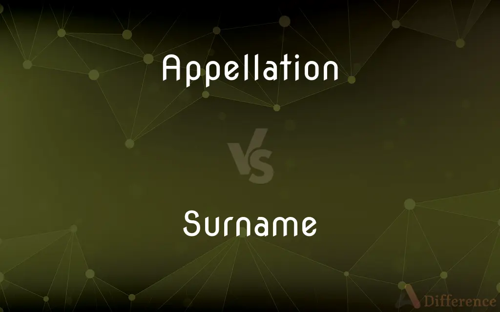 Appellation vs. Surname — What's the Difference?