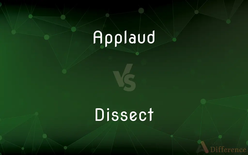 Applaud vs. Dissect — What's the Difference?