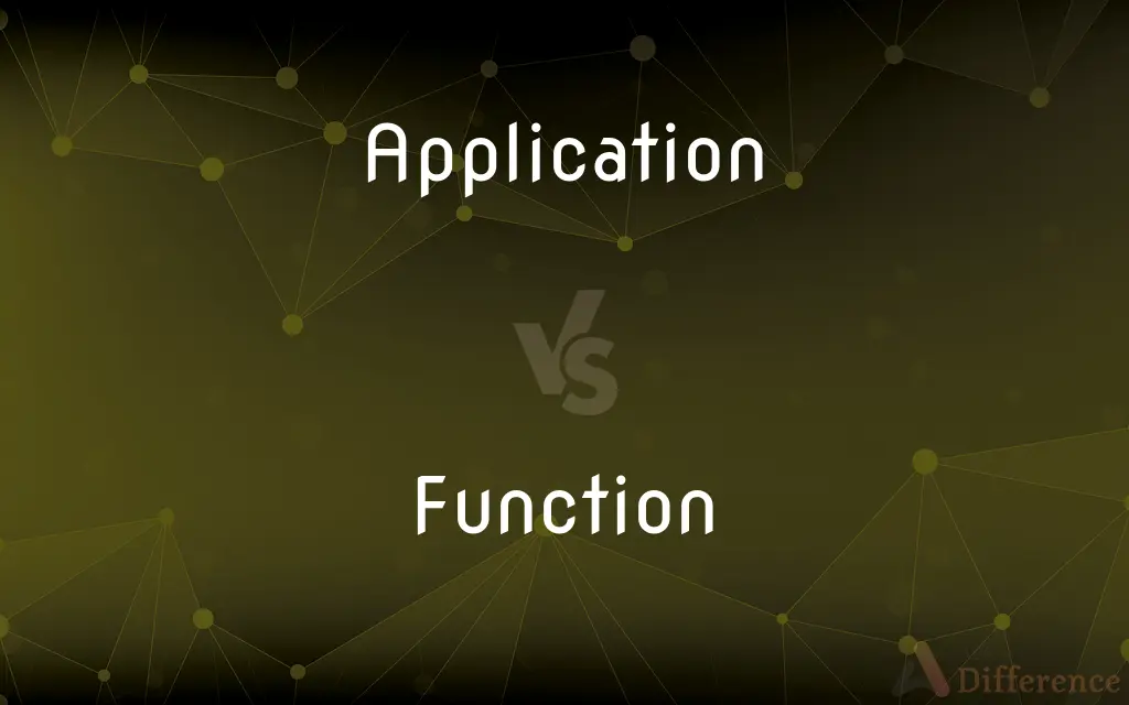 Application vs. Function — What's the Difference?
