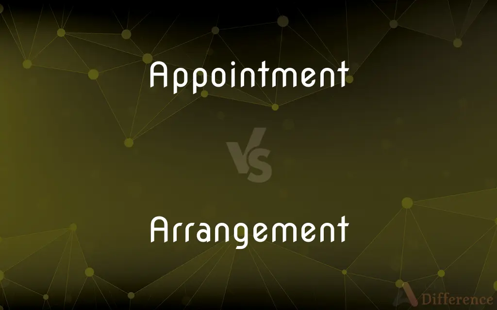 Appointment vs. Arrangement — What's the Difference?