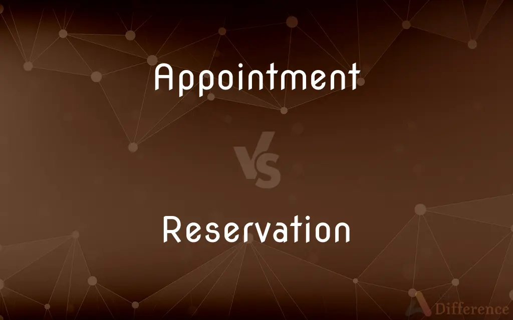 Appointment vs. Reservation — What's the Difference?