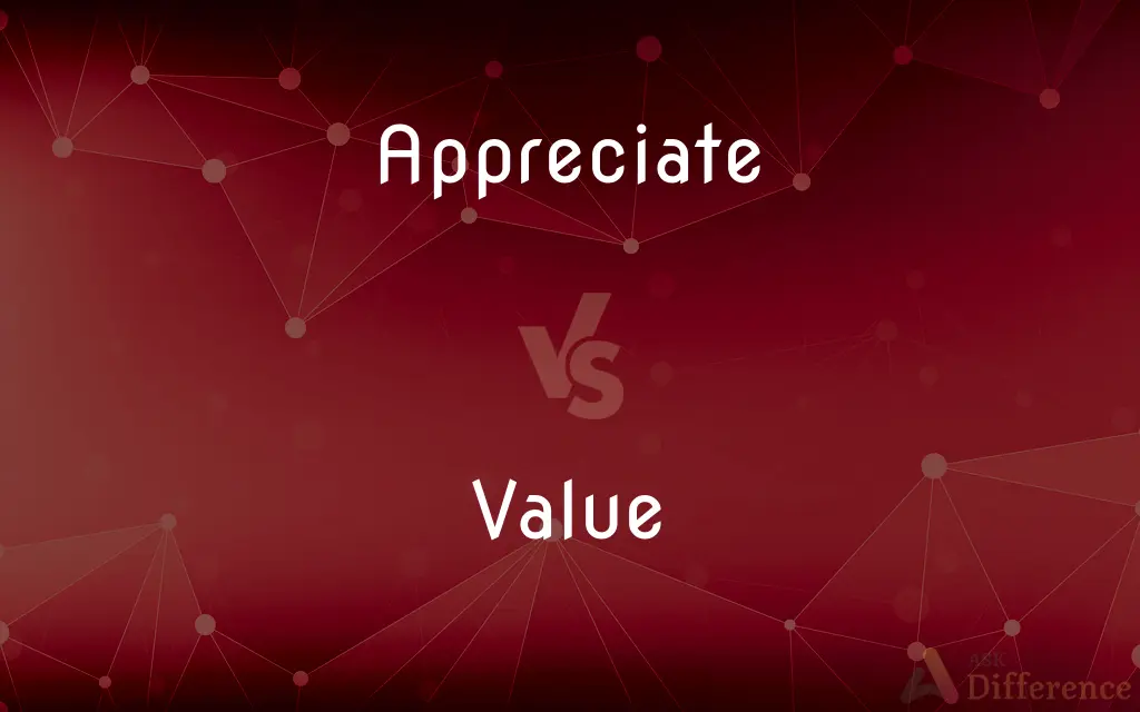 Appreciate vs. Value — What's the Difference?