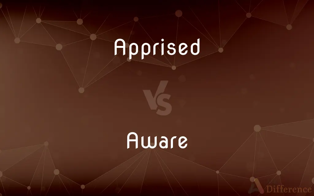 Apprised vs. Aware — What's the Difference?