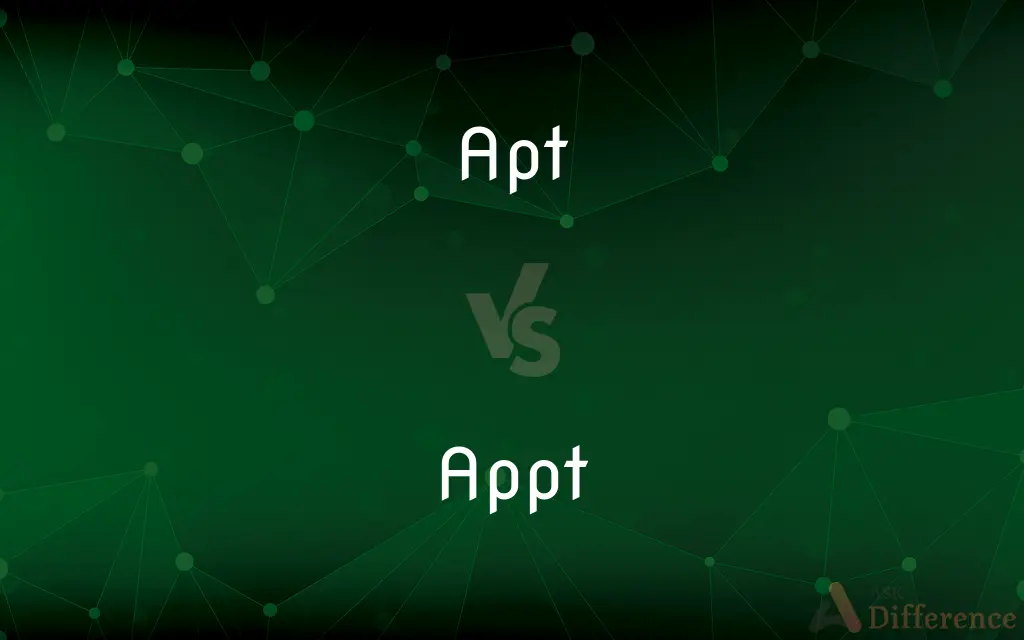 Apt vs. Appt — What's the Difference?