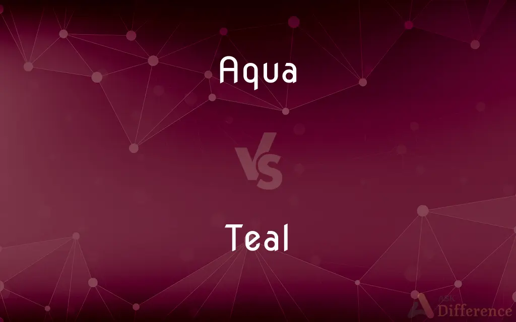 Aqua vs. Teal — What's the Difference?