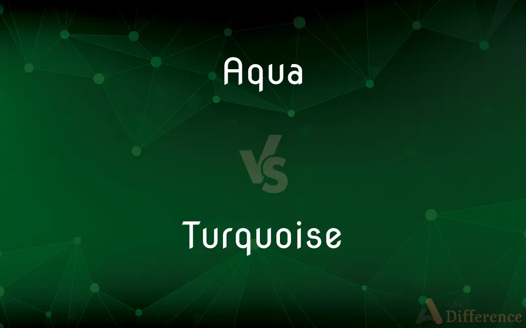 Aqua vs. Turquoise — What's the Difference?