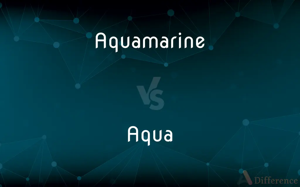 Aquamarine vs. Aqua — What's the Difference?