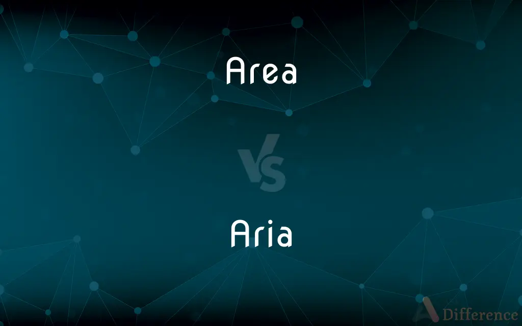 Area vs. Aria — What's the Difference?