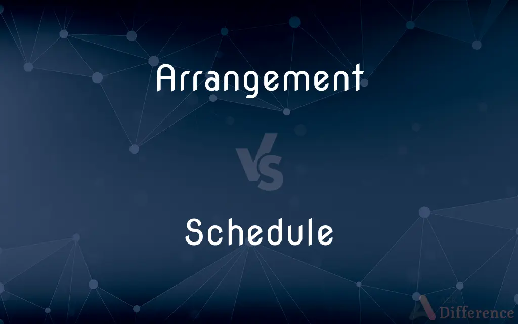 Arrangement vs. Schedule — What's the Difference?
