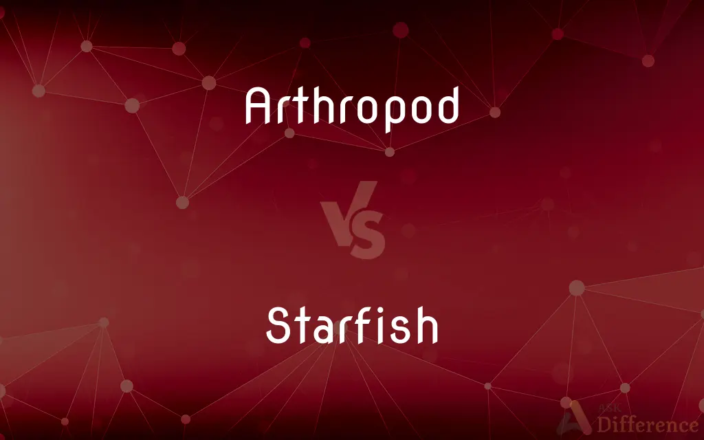 Arthropod vs. Starfish — What's the Difference?