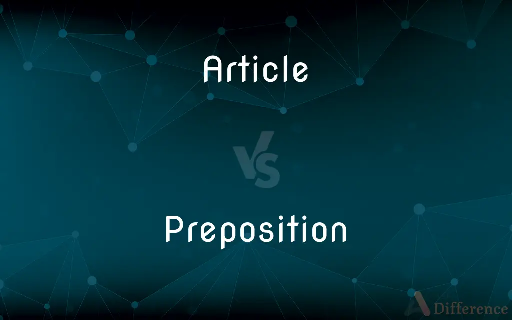 Article vs. Preposition — What's the Difference?