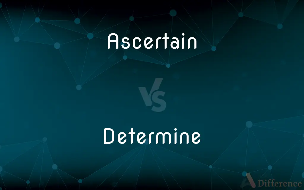 Ascertain vs. Determine — What's the Difference?