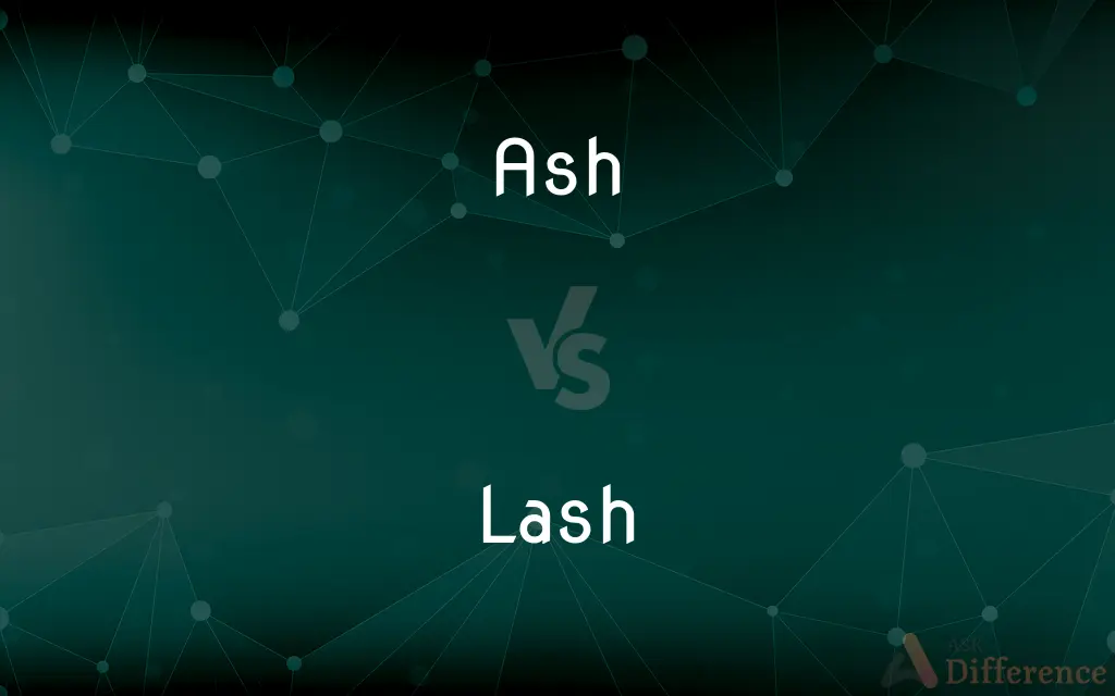 Ash vs. Lash — What's the Difference?