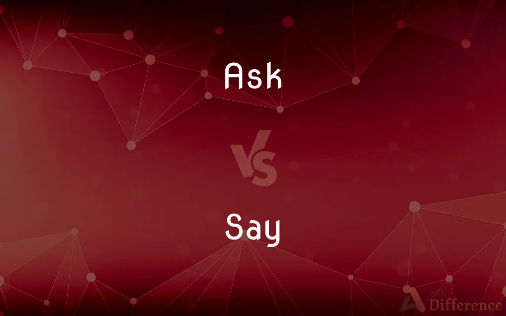 Ask vs. Say — What's the Difference?