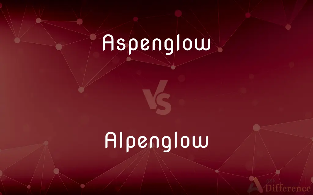 Aspenglow vs. Alpenglow — What's the Difference?