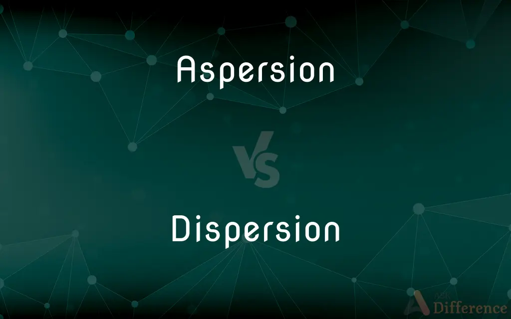 Aspersion vs. Dispersion — What's the Difference?