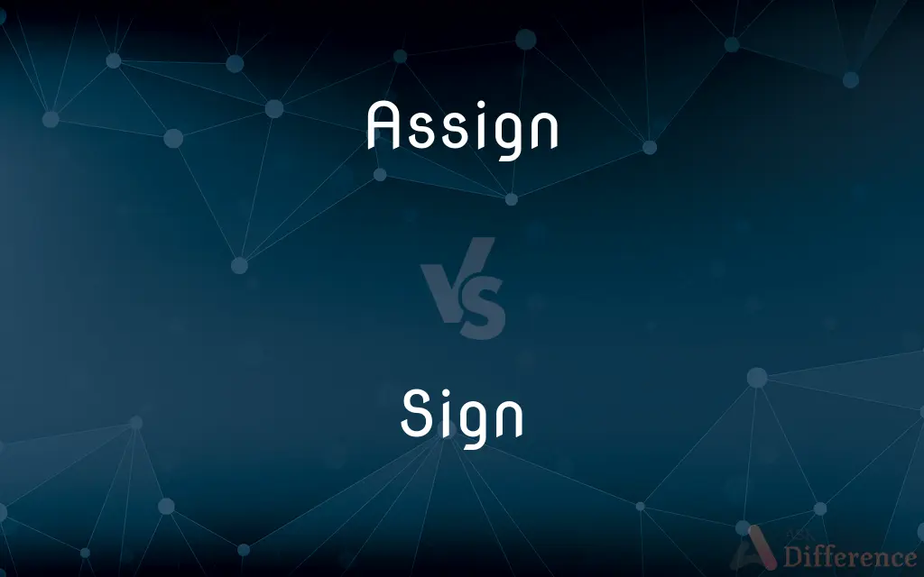 Assign vs. Sign — What's the Difference?