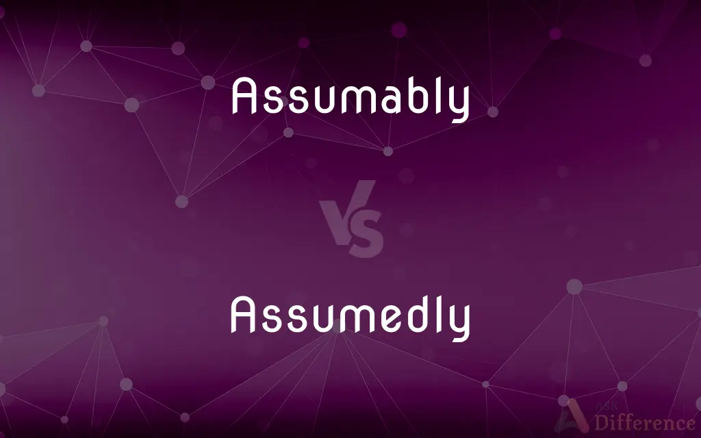 Assumably vs. Assumedly — What's the Difference?