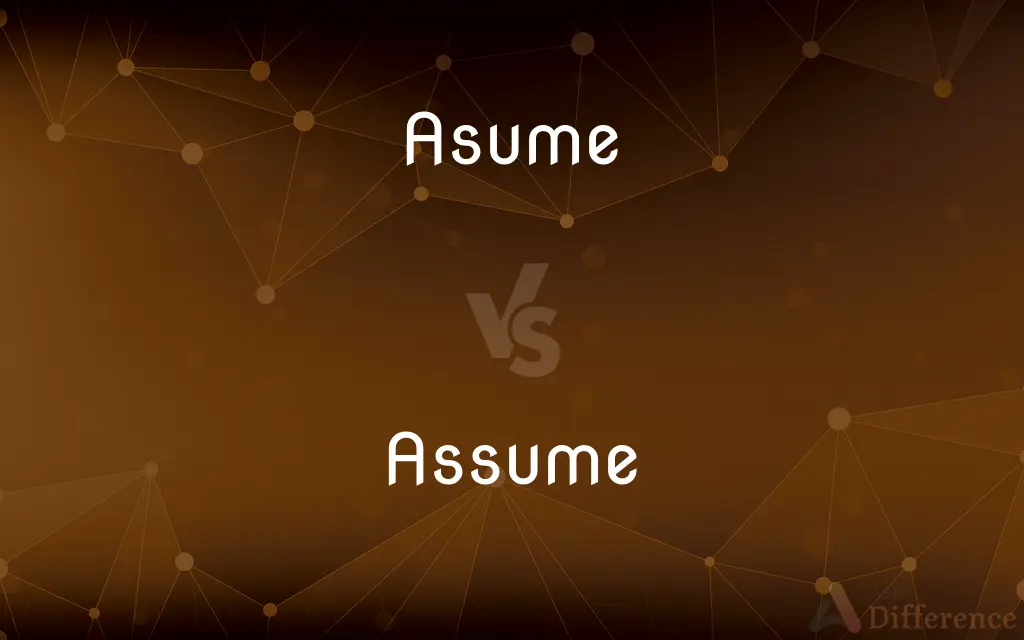 Asume Vs Assume — Which Is Correct Spelling