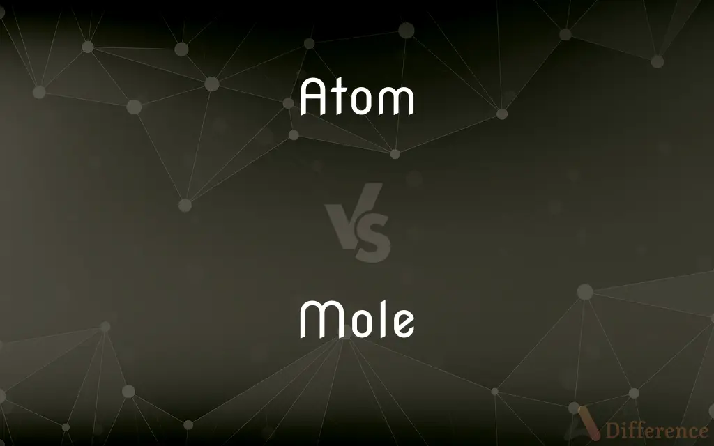 Atom vs. Mole — What's the Difference?