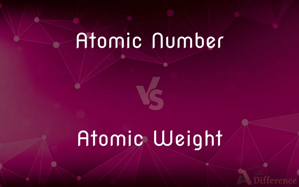 Atomic Number vs. Atomic Weight — What's the Difference?