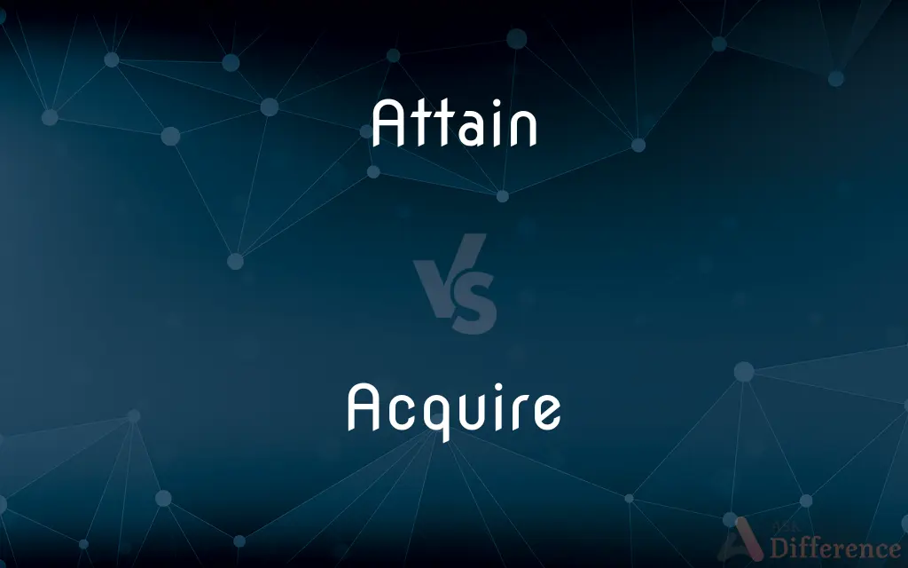 Attain vs. Acquire — What's the Difference?