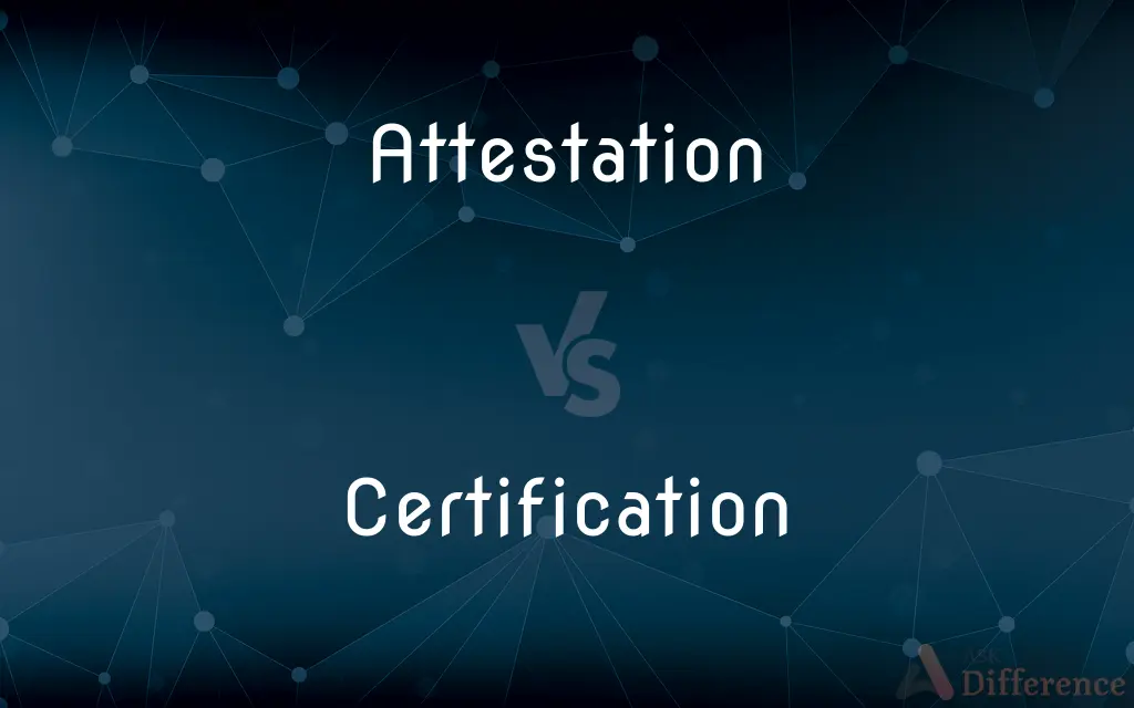 Attestation vs. Certification — What's the Difference?