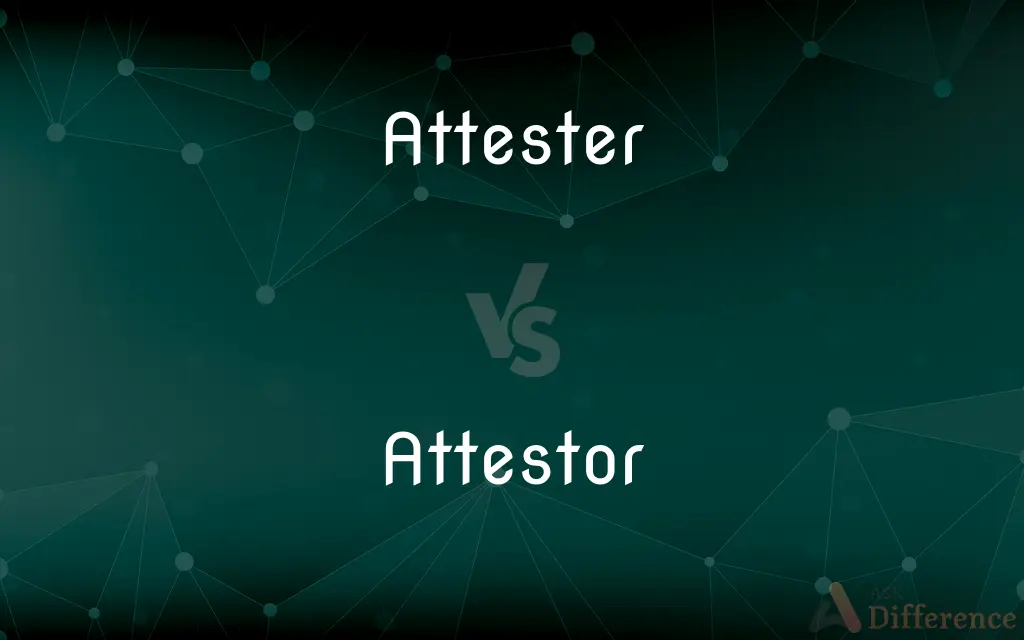 Attester vs. Attestor — What's the Difference?